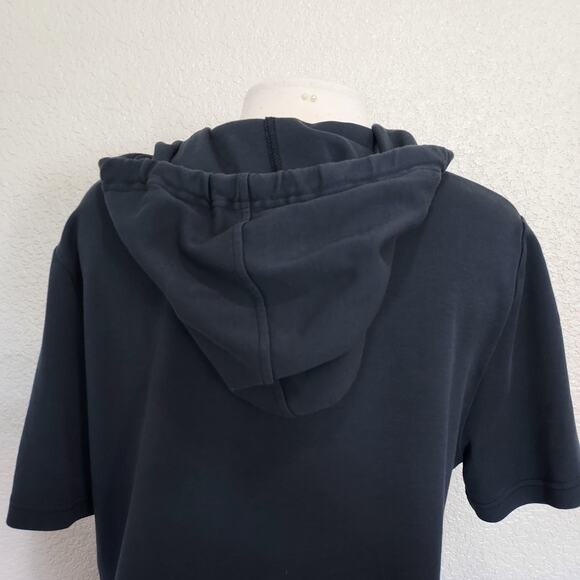 Max Mara Navy Blue Short Sleeve Hooded Top - Picture 7 of 10